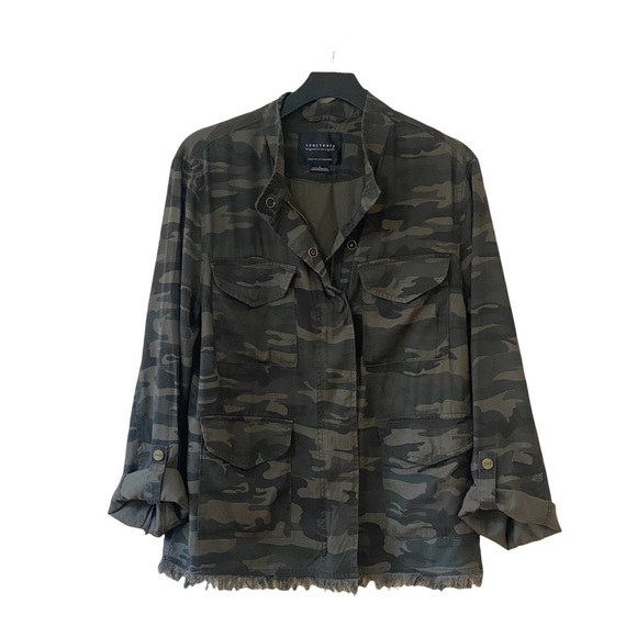 Sanctuary Camo Fray‎ Hem Utility Jacket - Picture 3 of 12